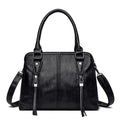 Damenhandtasche aus Kunstleder im Retro-Look mit großem Fassungsvermögen – lässige, schicke Umhängetasche