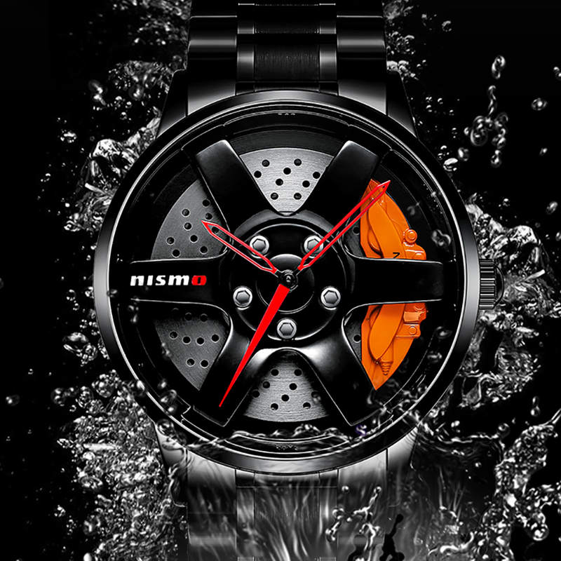 Nibosi Herrenuhr Sportfelgen-Design — Quarz, Wasserdicht, Luxuriöser Racing-Stil