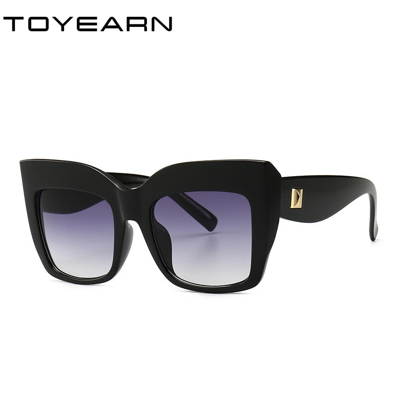 Oversize-Sonnenbrille mit Katzenaugen für Damen – Vintage-Stil, UV400-Schutz