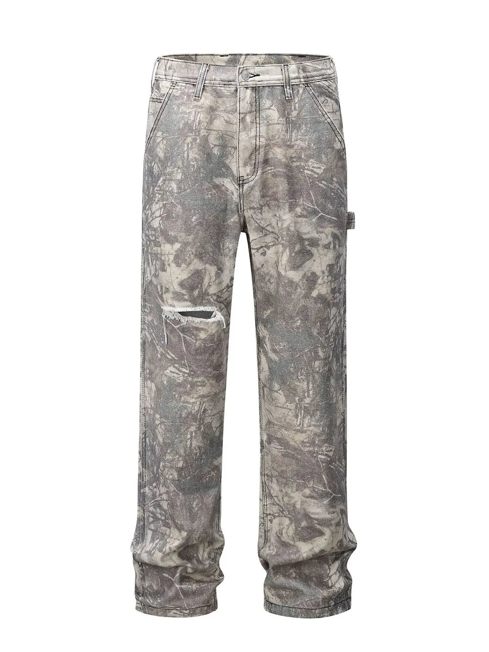 Pantalon cargo homme camouflage branchages – Coupe ample