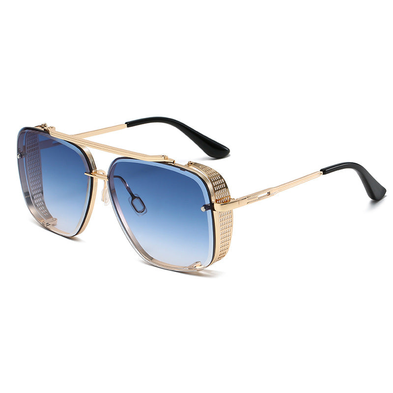 Lunettes de Soleil Double Pont Métal Style Punk Hip-Hop — UV400 Unisexe