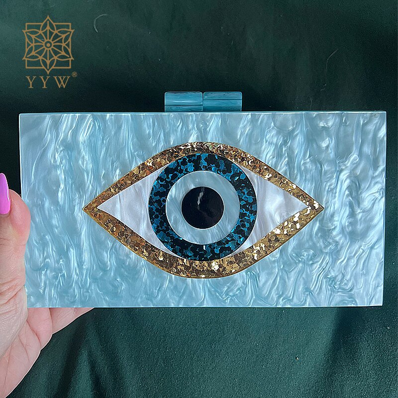 Sequin Eye Evening Bag – Women's Luxury Acrylic Clutch