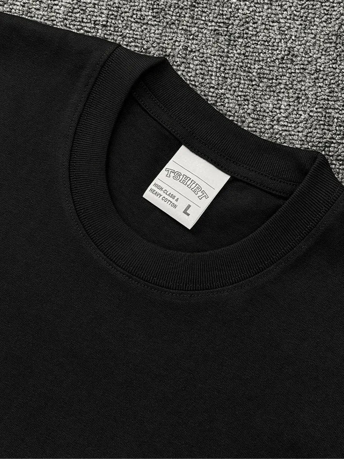 T-shirt homme oversize en coton à col rond