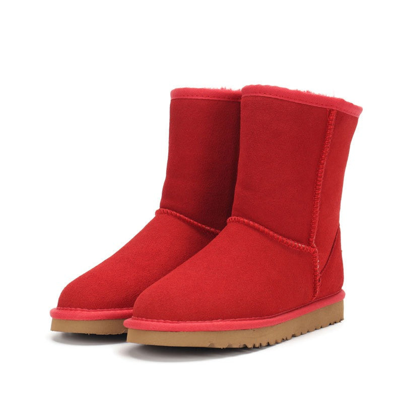 Women's snow boots – Sangpo genuine leather mid-calf winter boots