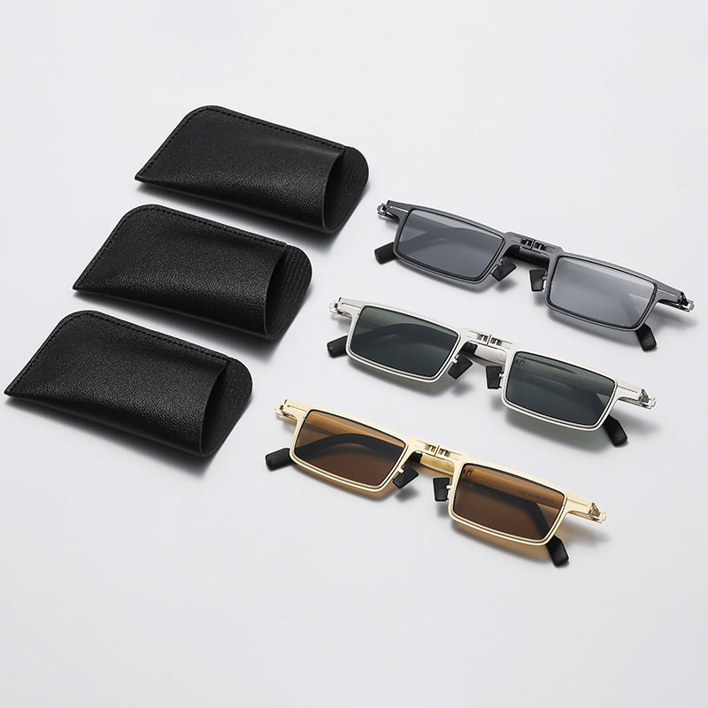 Lunettes de Soleil Pliantes Style Streetwear — Monture Métal, UV400 Unisexe