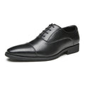 Men’s Oxford Shoes – Cowhide Leather, Pointed Toe, Elevator Sole, Business Style