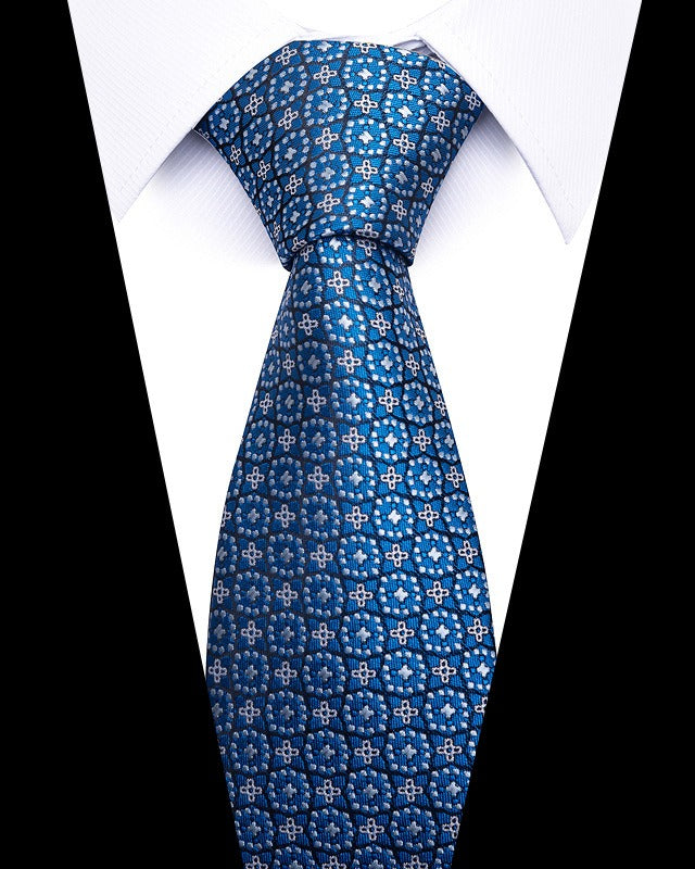 Cravate homme rayée en polyester – 8 cm