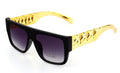 Lunettes de Soleil Style Hip Hop – Monture Noire, Verres Gris