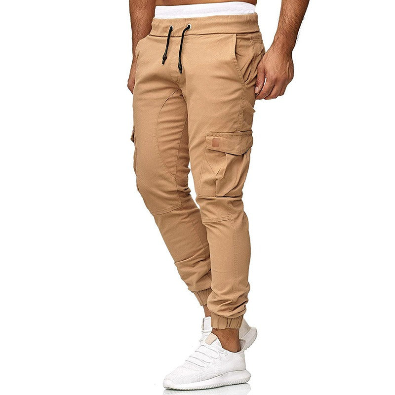 Pantalon Cargo Homme – Multi-Poches, Bas Élastiques