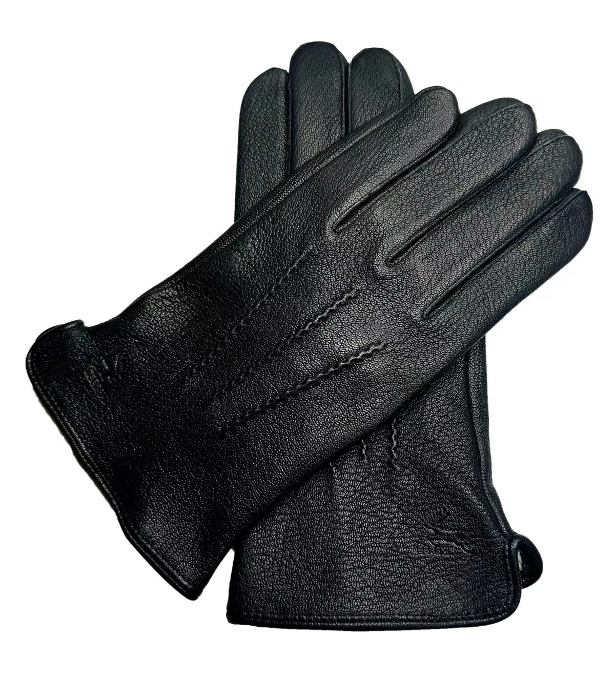 Gants homme noirs à doublure en laine
