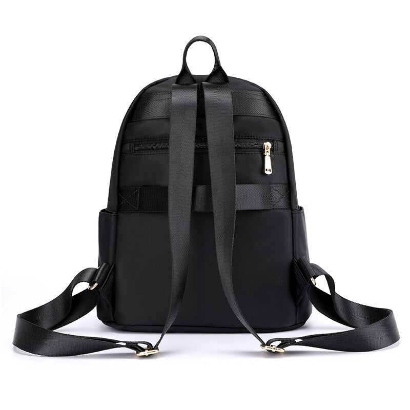 Women's Quilted Diamond Nylon Backpack – Waterproof, School & Travel