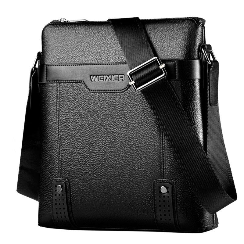 Sacoche Homme WEIXIER Effet Cuir – Bandoulière, Format Compact