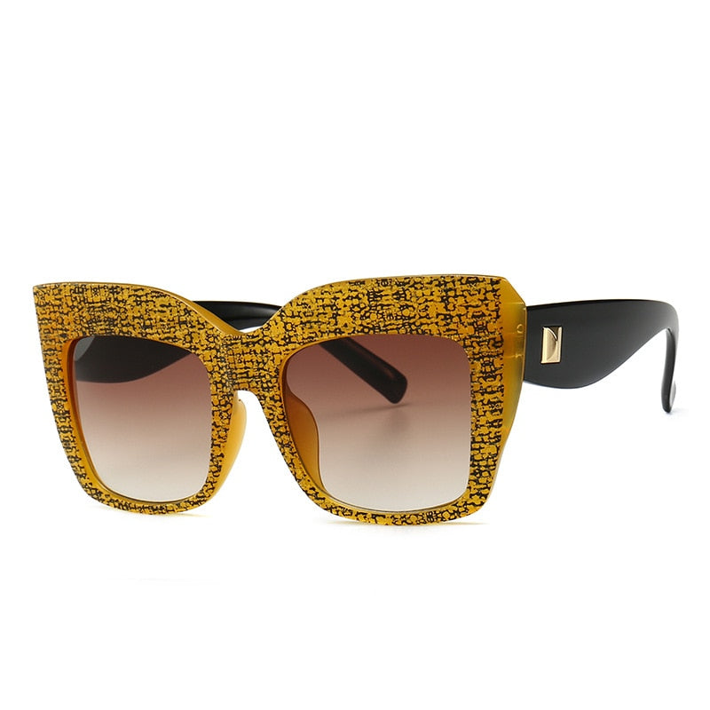 Oversize-Sonnenbrille mit Katzenaugen für Damen – Vintage-Stil, UV400-Schutz