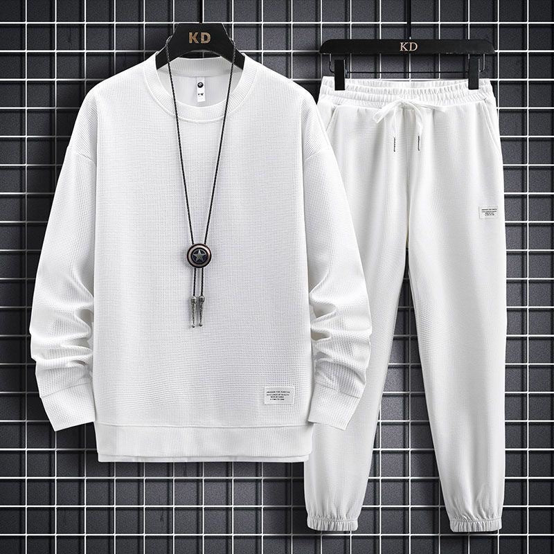 Ensemble Homme en Maille Gaufrée – Haut Manches Longues et Pantalon