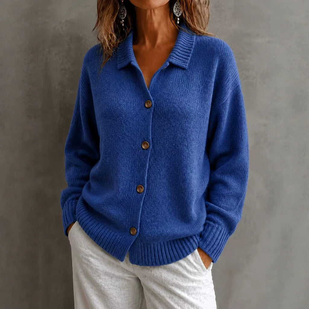 Veste cardigan à manches longues boutonnée