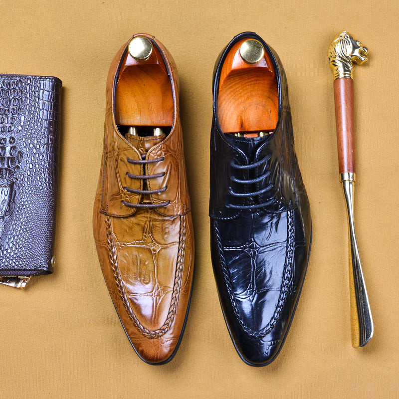 Chaussures Habillées Homme – Cuir Vache, Bout Pointu, Soirée & Danse