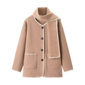 Manteau Col Écharpe Femme – Coupe Oversize Élégante Boutons
