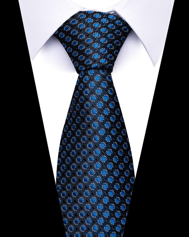 Cravate homme rayée en polyester – 8 cm
