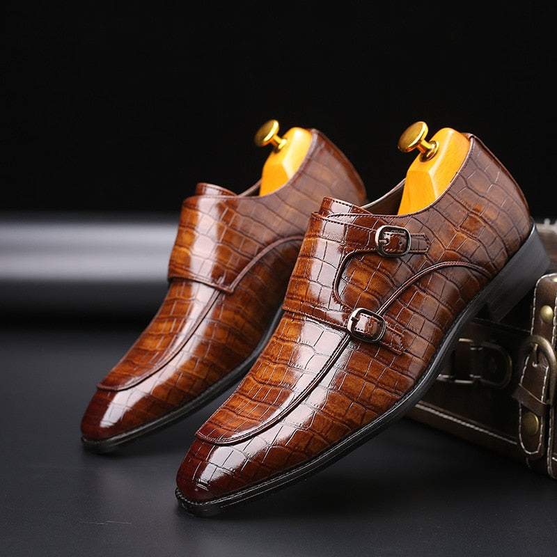 Mocassins Homme Motif Crocodile — Chaussures Business Casual, Semelle Caoutchouc, EU 38–48
