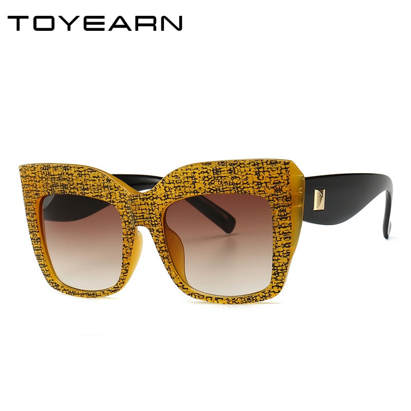 Oversize-Sonnenbrille mit Katzenaugen für Damen – Vintage-Stil, UV400-Schutz