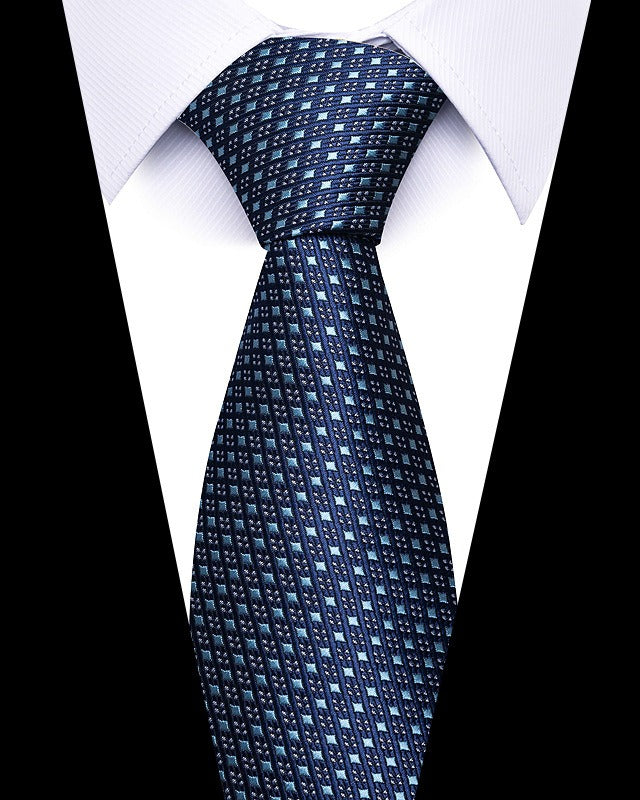 Cravate homme rayée en polyester – 8 cm