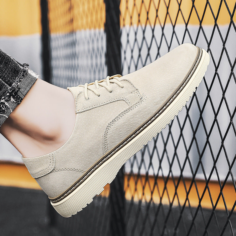 Chaussures derby homme en cuir à lacets, sable ou beige foncé