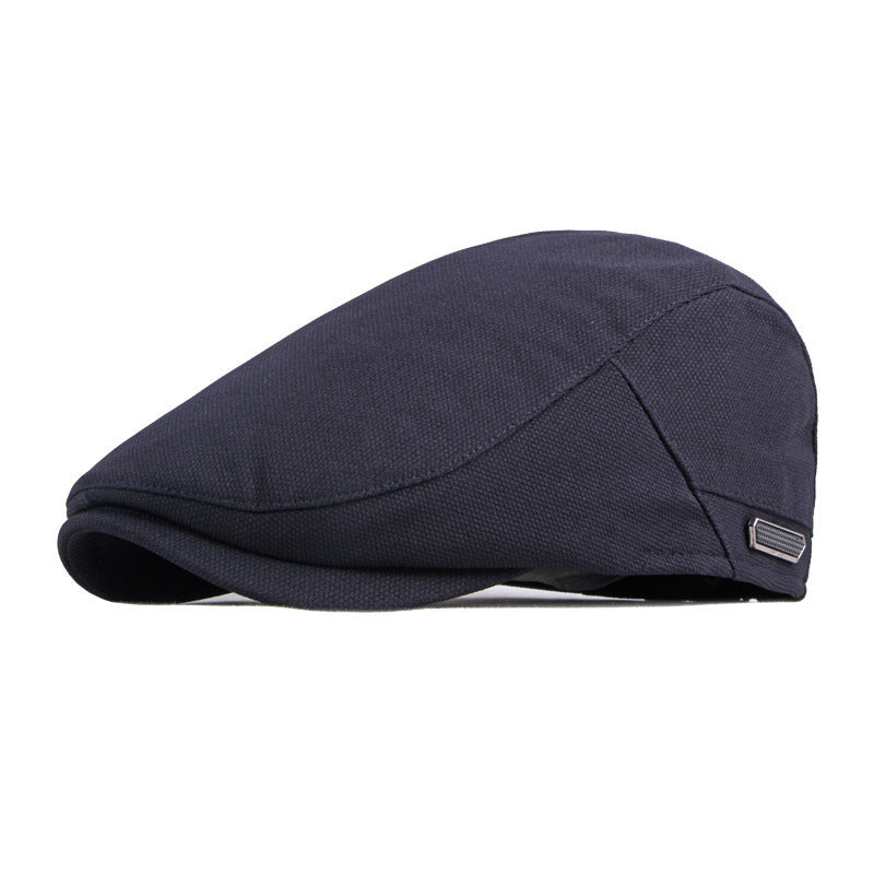 Casquette plate homme en coton et polyester