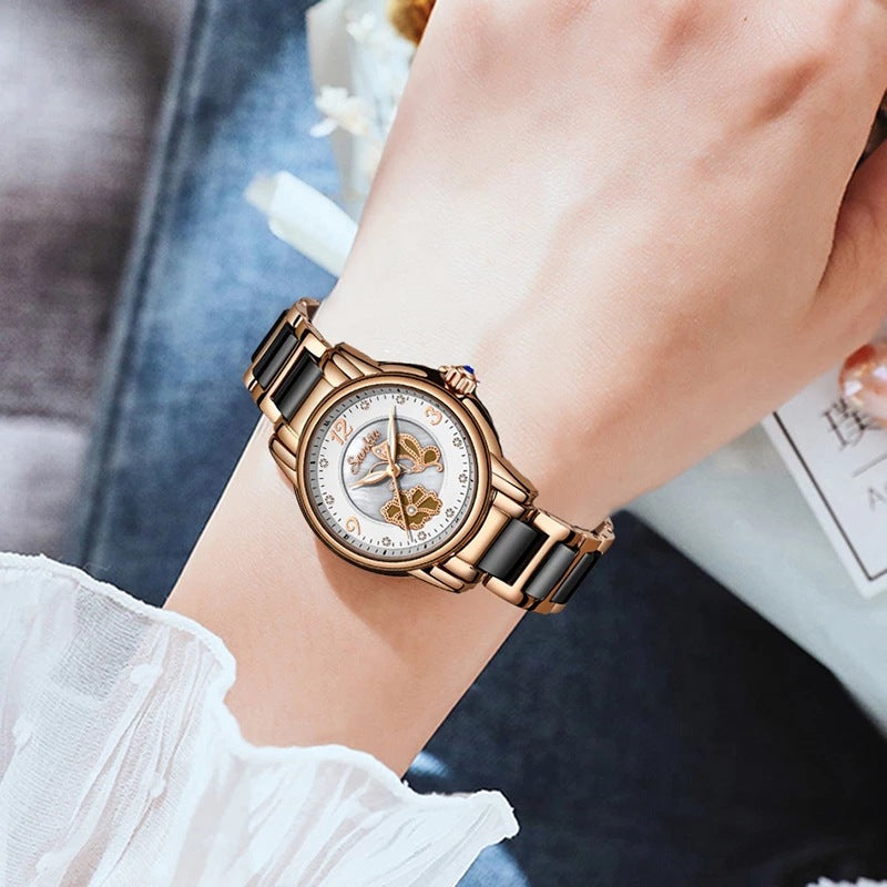 Lige – Montre Céramique Femme Élégante Waterproof