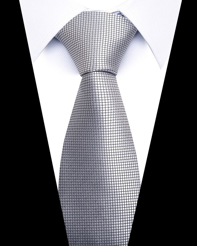 Cravate homme rayée en polyester – 8 cm