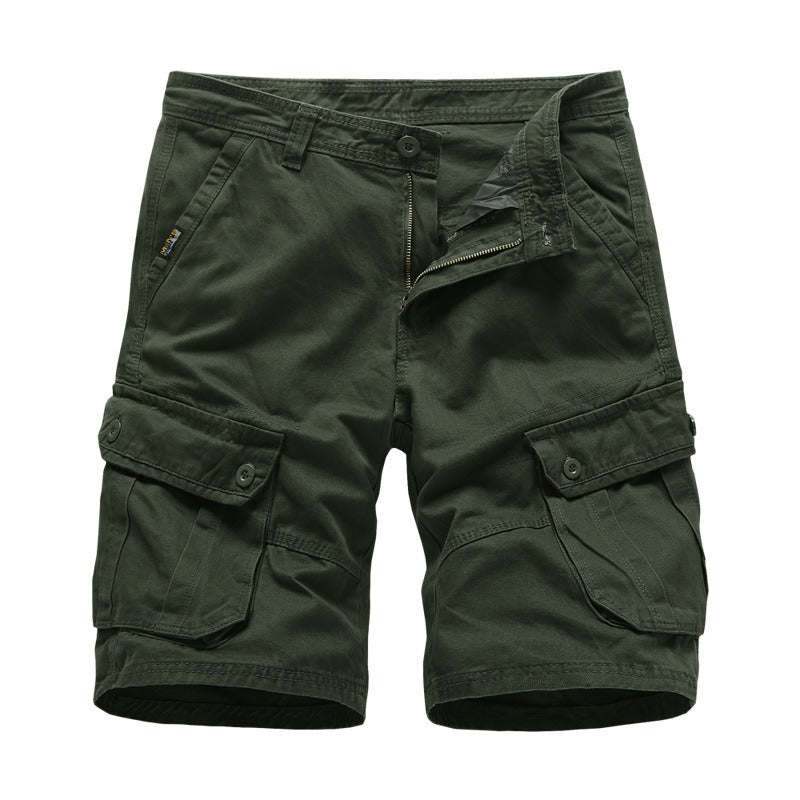 Bermuda cargo homme en coton à poches multiples