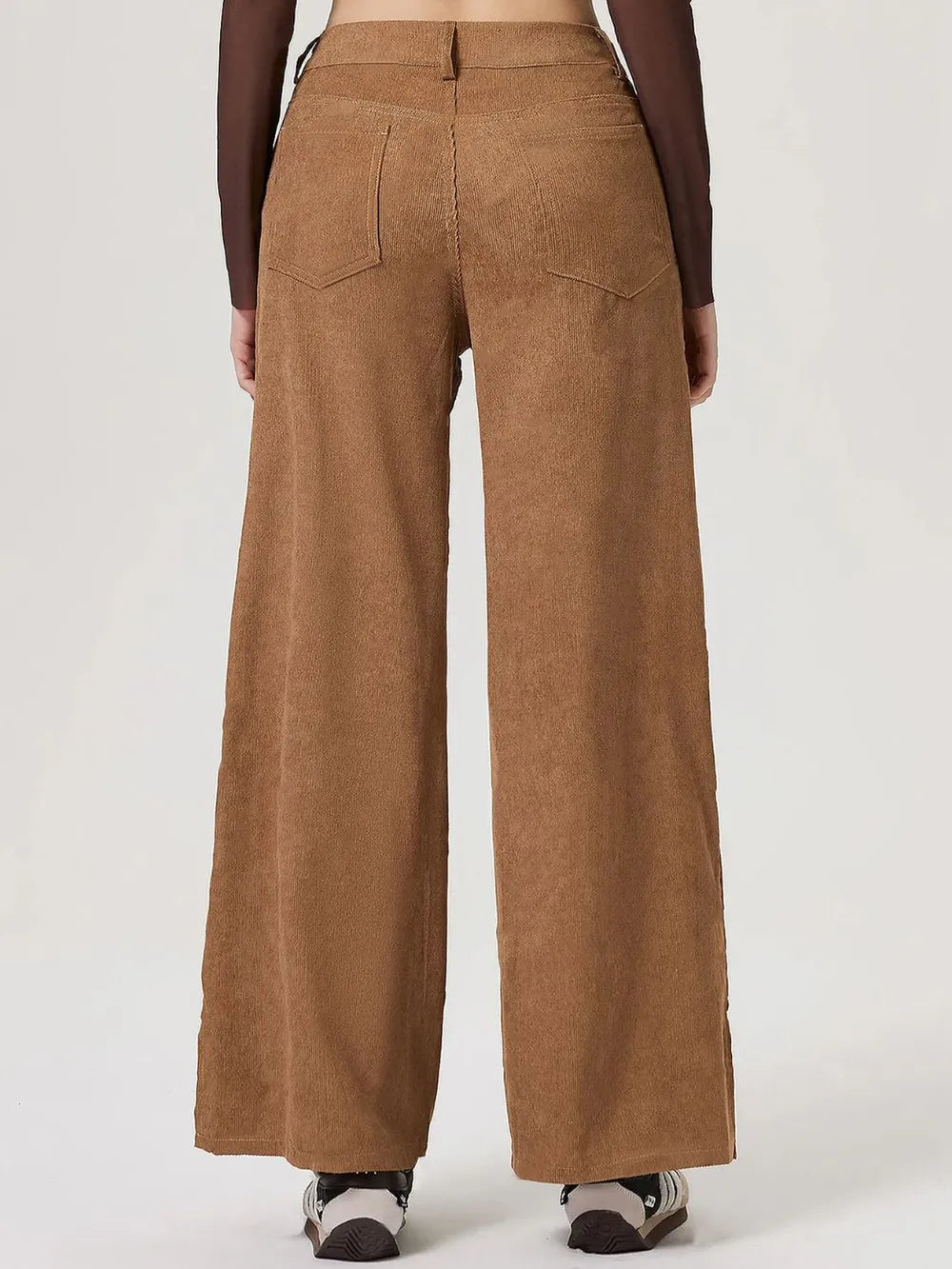 Pantalon Large Femme avec Poches – Fermeture Boutonnée