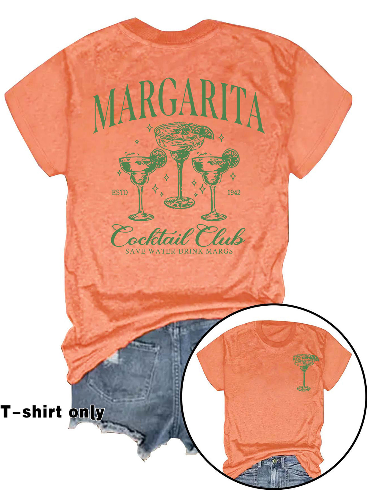 T-shirt femme Margarita Cocktail Club à manches courtes