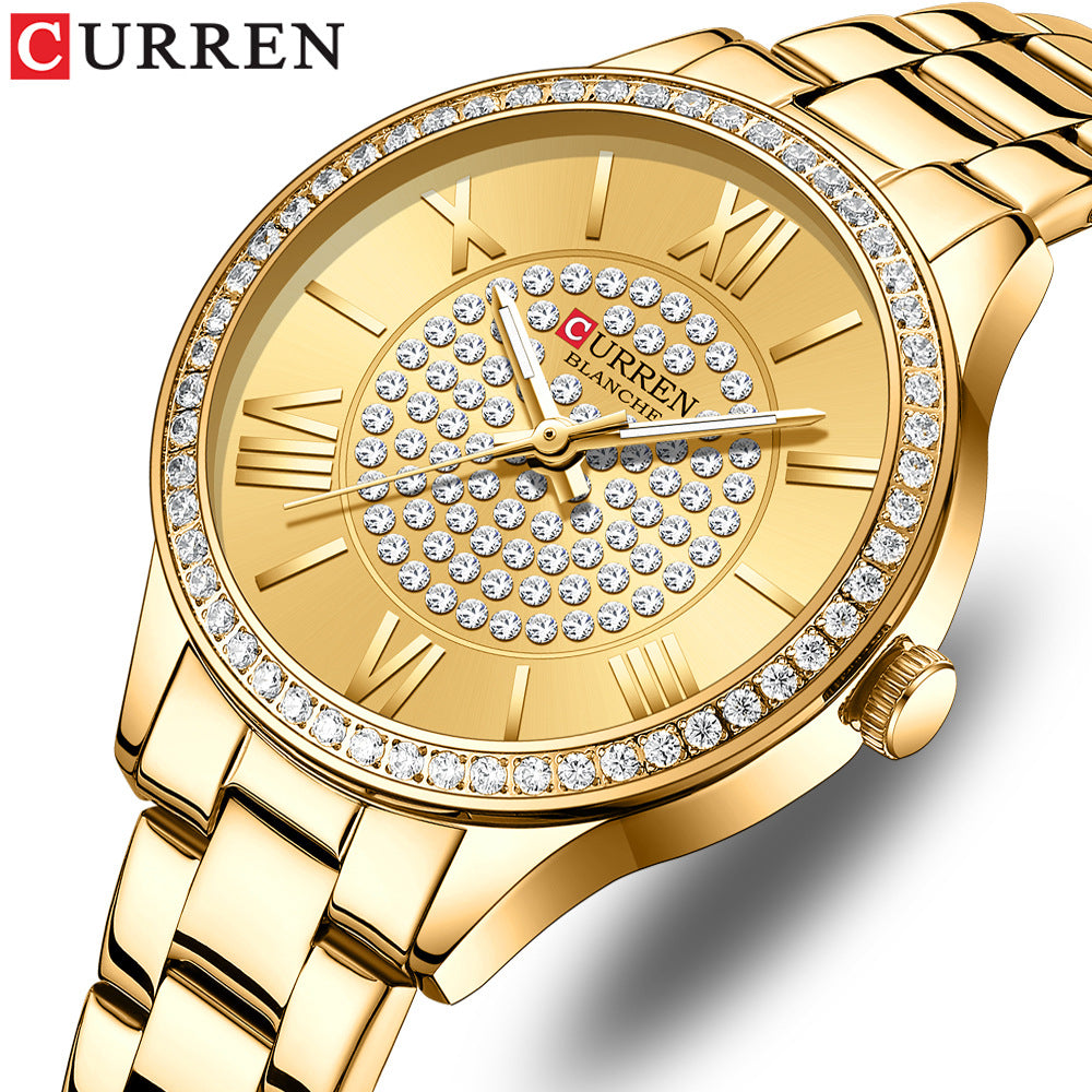Montre Femme Bracelet Acier Inoxydable – Quartz Japonais, Étanche 30M
