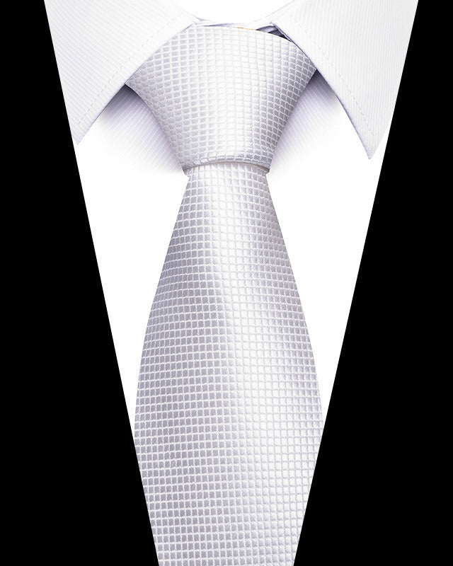 Cravate homme rayée en polyester – 8 cm