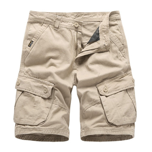 Bermuda cargo homme en coton à poches multiples