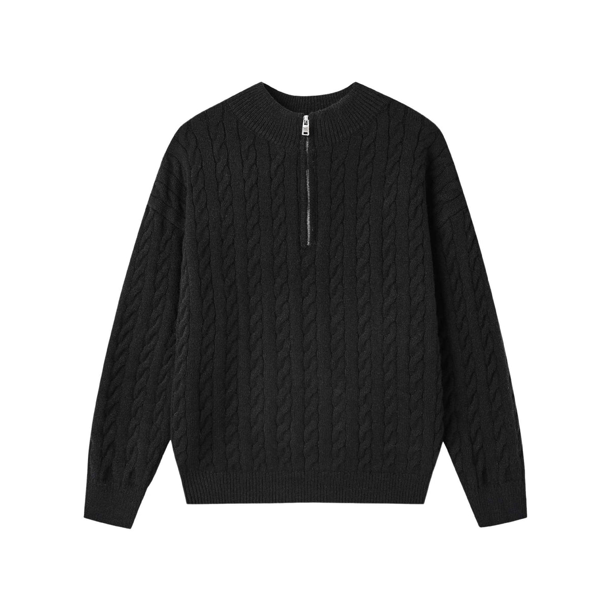 Pull homme ample en maille torsadée à manches longues
