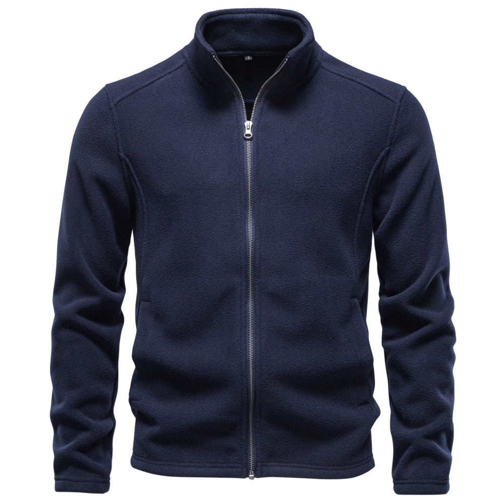 Veste homme zippée manches longues col retourné