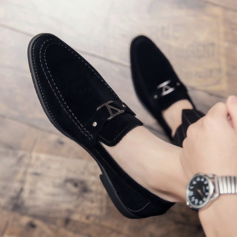 Mocassins Homme en Daim PU – Bout Pointu, Grande Taille, Chaussures de Conduite