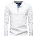 T-shirt homme à col tunisien et manches longues