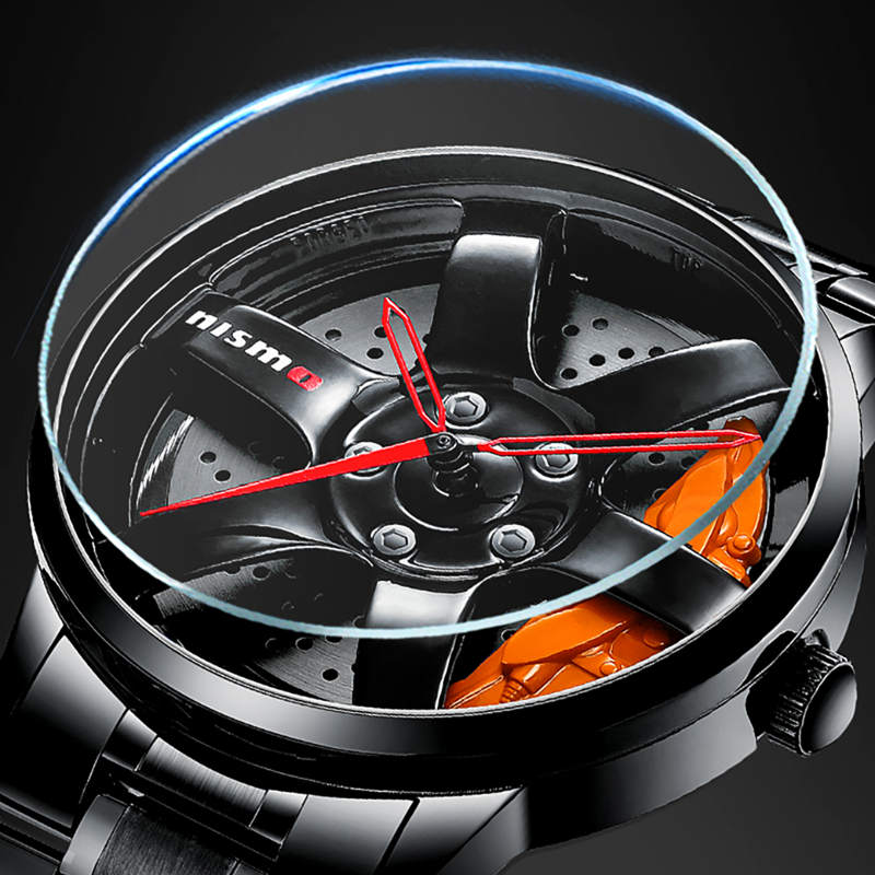 Nibosi Herrenuhr Sportfelgen-Design — Quarz, Wasserdicht, Luxuriöser Racing-Stil