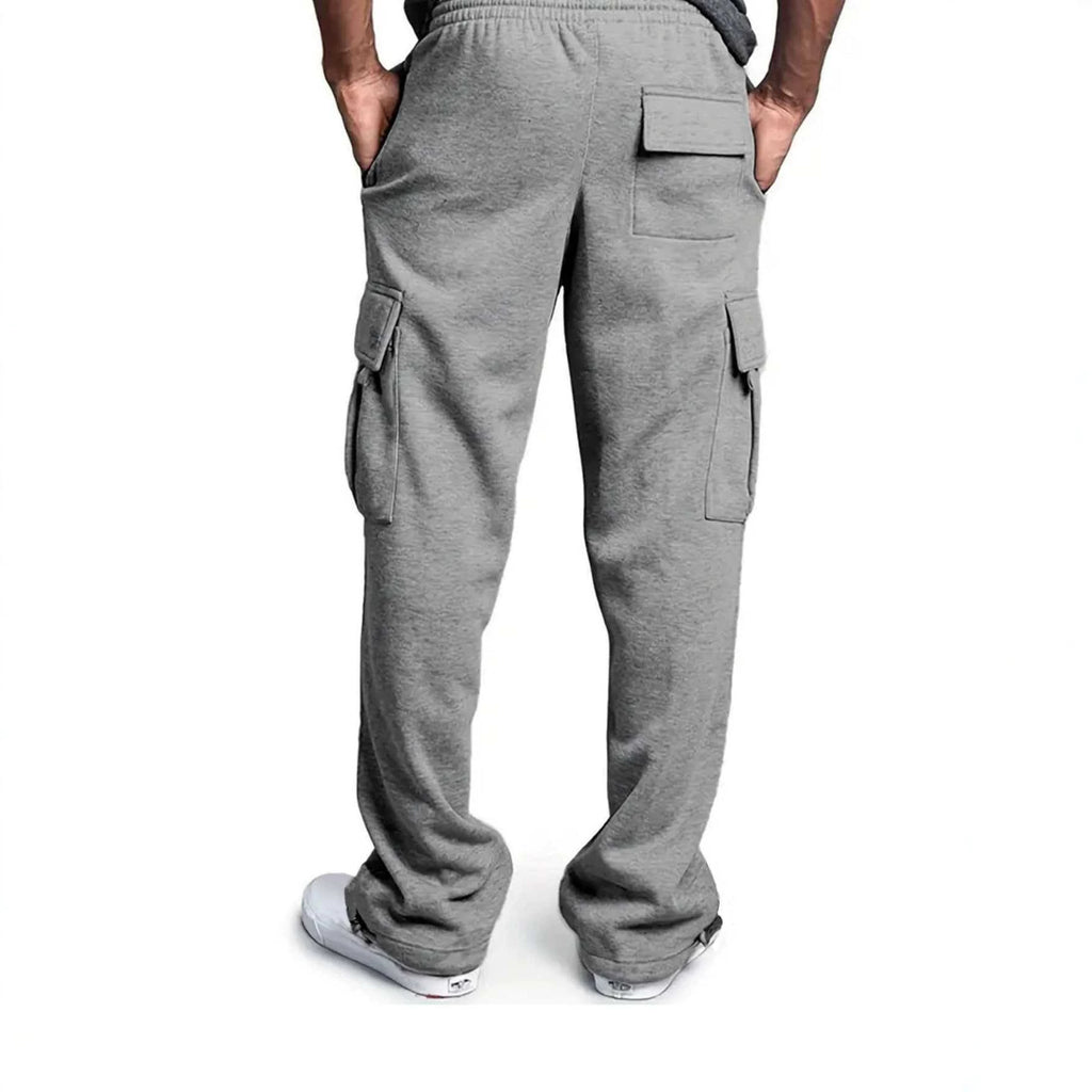 Pantalon Cargo Homme Multi-Poches Coupe Droite