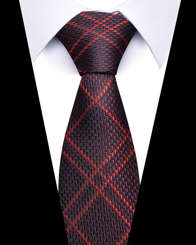 Cravate homme rayée en polyester – 8 cm