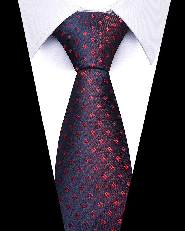 Cravate homme rayée en polyester – 8 cm