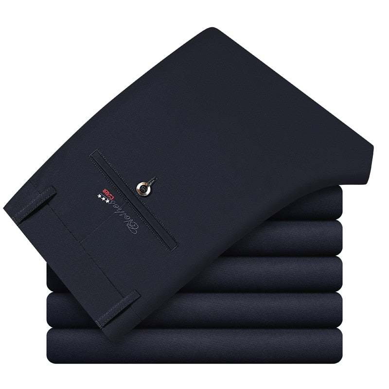 Bermuda chino homme droit en coton mélangé extensible