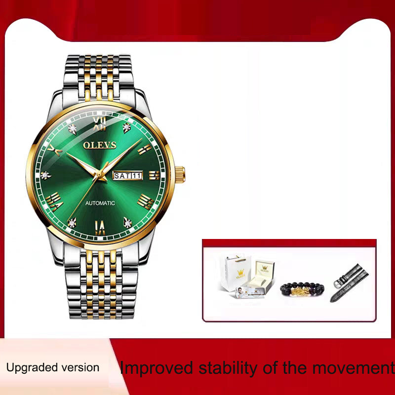 Montre automatique homme OLEVS 6602 – bracelet en acier inoxydable