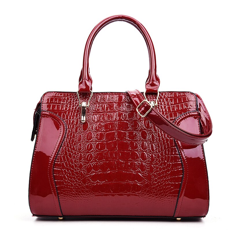 Women's Crocodile Pattern Handbag – Multifunction Faux Leather Shoulder & Crossbody Bag