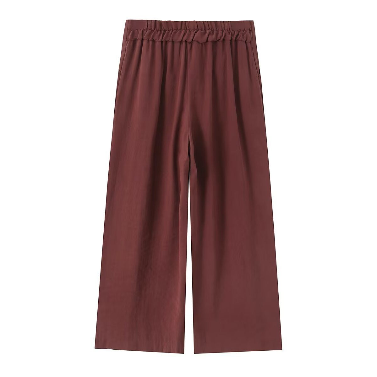 Pantalon large à plis femme – Noir ou bordeaux