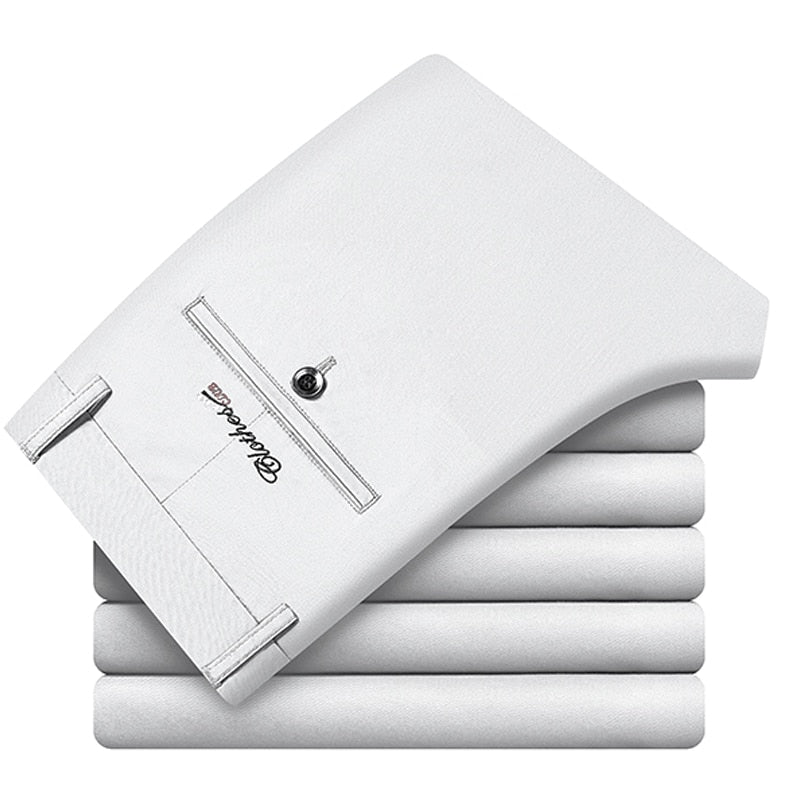 Bermuda chino homme droit en coton mélangé extensible