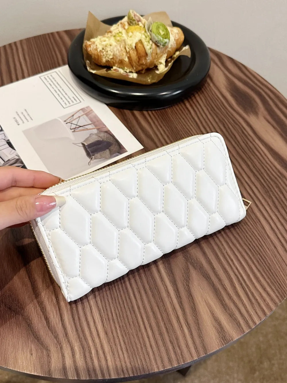 Damen-Geldbörse aus Kunstleder – Kompakt & Elegant, Einfarbig