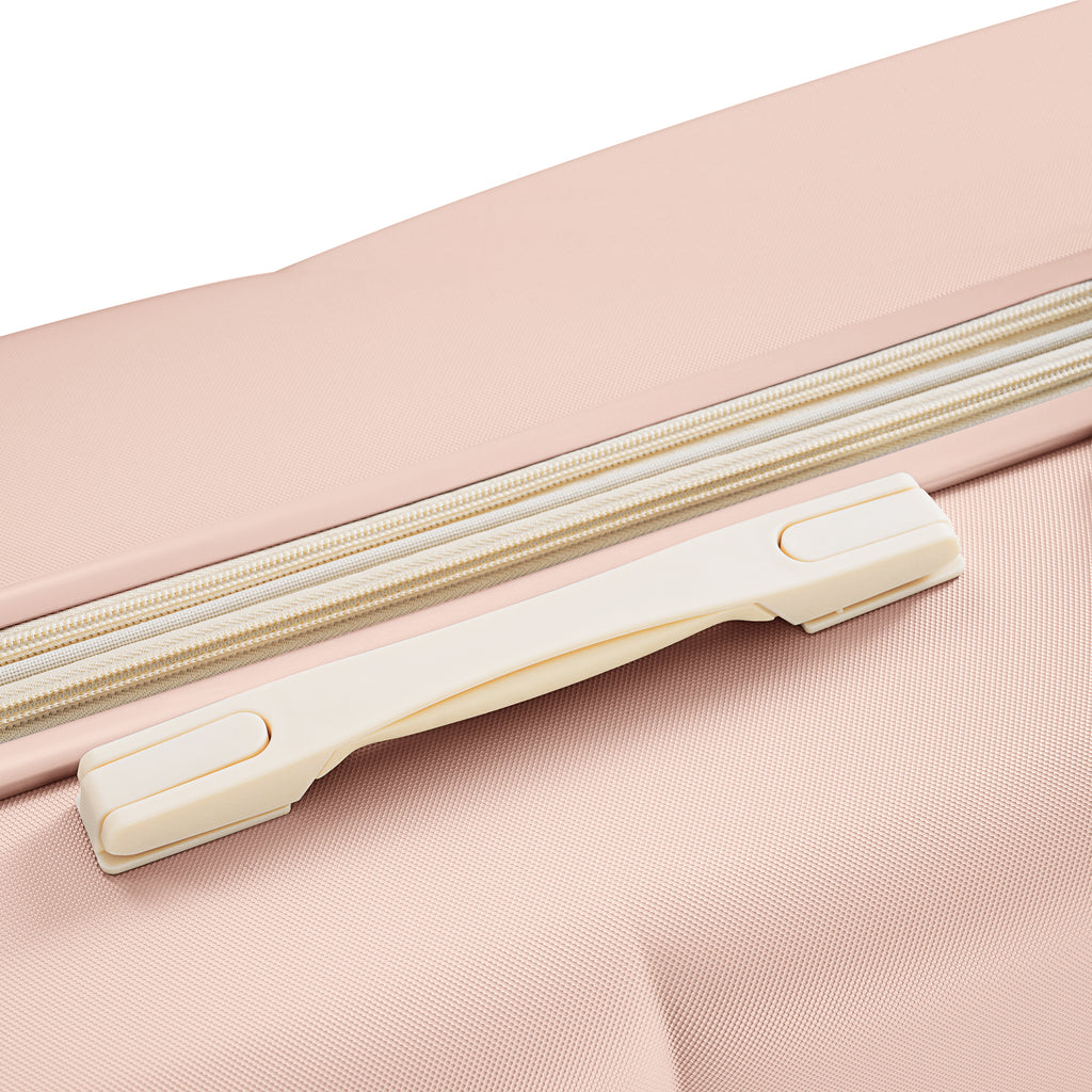 Set de 3 Valises Rigides Rose en ABS – Port USB, Porte-Gobelet et Roulettes 360°